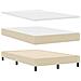 Letto a molle con materasso Crema 120 x 200 cm Tessuto - Foto miniatura 6