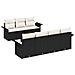 Set Divano da Giardino 8 pcs Nero e Crema 55 x 55 x 37 cm - Foto miniatura 1