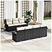 Set Divano da Giardino 8 pcs Nero e Crema 55 x 55 x 37 cm - Foto miniatura 2