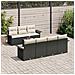 Set Divano da Giardino 8 pcs Nero e Crema 55 x 55 x 37 cm - Foto miniatura 3