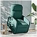 Poltrona Alzapersona Reclinabile Verde Scuro in Tessuto - Foto miniatura 2