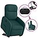 Poltrona Alzapersona Reclinabile Verde Scuro in Tessuto - Foto miniatura 9