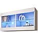 Komodee Tivoli Horizontal 100 Vetrina Sospesa, Bianco/bianco, Illuminazione Led Blu, Larghezza 100 Cm X Altezza 50 Cm X Profondità 29 Cm, Per Soggiorno, Sala Da Pranzo - Foto miniatura 3