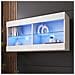 Komodee Tivoli Horizontal 100 Vetrina Sospesa, Bianco/bianco, Illuminazione Led Blu, Larghezza 100 Cm X Altezza 50 Cm X Profondità 29 Cm, Per Soggiorno, Sala Da Pranzo - Foto miniatura 1