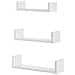 Mensole da parete, moderne mensole sospese bianche - LWS40WT x3 - Foto miniatura 1