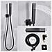Set miscelatore doccia, Blackswan, tipo M73.42, modello nero opaco, misura 25 cm - Foto miniatura 4