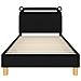 Struttura letto bambini con testata Nero 90 x 190 cm Tessuto - Foto miniatura 5