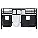 Struttura del Letto Loft per Bambini con Tendine Nero - Foto miniatura 6