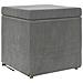 Pouf Grigio scuro Velluto e Legno Ingegnerizzato - Foto miniatura 1