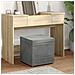 Pouf Grigio scuro Velluto e Legno Ingegnerizzato - Foto miniatura 2