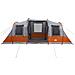 Tenda da Campeggio a Tunnel per 4 Persone Grigio e Arancione - Foto miniatura 6