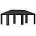 Gazebo da giardino 6 x 3 m Antracite Poliestere e Acciaio 190 - Foto miniatura 1