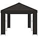 Gazebo da giardino 6 x 3 m Antracite Poliestere e Acciaio 190 - Foto miniatura 4