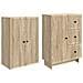 Set di armadi 2 pcs 66 x 34,5 x 90 cm Legno ingegnerizzato - Foto miniatura 3