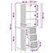 Set di armadi 2 pcs 66 x 34,5 x 90 cm Legno ingegnerizzato - Foto miniatura 8
