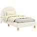 Struttura letto bambini con testata Crema 80 x 160 cm Bouclé - Foto miniatura 1