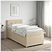 Letto box spring con materasso Crema 100 x 200 cm Tessuto - Foto miniatura 2