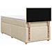 Letto box spring con materasso Crema 100 x 200 cm Tessuto - Foto miniatura 9