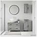 Set di armadietti da bagno in 3 pezzi HAARLEM Sonoma grigio - Foto miniatura 9