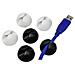 ISWT-CL-5WH - Set Fermacavo Adesivi da Scrivania Bianco - Foto miniatura 2