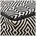 Pouf In Tessuto Bianco Nero 50 X 30 Cm Mukki - Foto miniatura 19