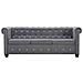 Divano Chesterfield A 3 Posti In Velluto 199x75x72 Cm Grigio - Foto miniatura 4