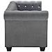 Divano Chesterfield A 3 Posti In Velluto 199x75x72 Cm Grigio - Foto miniatura 5