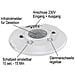 Lampada Da Soffitto-rilevatore Di Movimento ""cbm-flat"" 360° 230 V, 1-2000w, 6 M, Adatta A Lampadine A Led, Bianco - Foto miniatura 2