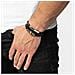 Bracciale in Pelle per Uomo, ""Shine"", 23cm, Argento - Foto miniatura 6