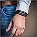 Bracciale in Pelle da Uomo, ""Flake"", 20cm, Argento - Foto miniatura 7