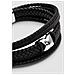 Bracciale in Pelle da Uomo, ""Flake"", 20cm, Argento - Foto miniatura 15