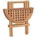 Set da Pranzo Giardino Pieghevole 3 pz Cuscino Massello di Teak - Foto miniatura 2