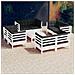 Set Divani Da Giardino 9 Pz E Cuscini Antracite Legno Di Pino - Foto miniatura 1