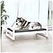Cuccia Per Cani Bianca 105,5x75,5x28 Cm Legno Massello Di Pino - Foto miniatura 5