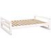 Cuccia Per Cani Bianca 105,5x75,5x28 Cm Legno Massello Di Pino - Foto miniatura 1