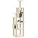 Albero Per Gatti Con Tiragraffi In Sisal Crema 183 Cm - Foto miniatura 5