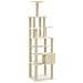Albero Per Gatti Con Tiragraffi In Sisal Crema 183 Cm - Foto miniatura 8