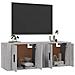 Mobili Porta Tv A Parete 2 Pz Grigio Sonoma 57x34,5x40 Cm - Foto miniatura 3