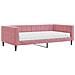 Divano Letto Con Materasso Rosa 100x200 Cm In Velluto - Foto miniatura 1