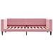 Divano Letto Con Materasso Rosa 100x200 Cm In Velluto - Foto miniatura 5