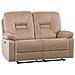 2 Posti Bergen Velluto Beige Sabbia Con Porta Usb - Foto miniatura 4