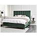 Letto Matrimoniale Con Contenitore Velluto Verde Scuro 180 X 200 Cm Sezanne - Foto miniatura 1