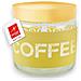 Barattolo Caffè In Vetro 75cl Con Decoro Giallo Soft Touch E Tappo A Pressione Giara - Foto miniatura 1
