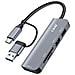 Hub Usb-c E Usb Con Usb 3.0 + 2x Usb 2.0 E Lettore Di Schede Sd E Tf, Nero - Foto miniatura 1