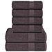 Set Asciugamani 6 Pz Antracite 360 Gsm 100% Cotone - Foto miniatura 1