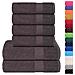 Set Asciugamani 6 Pz Antracite 360 Gsm 100% Cotone - Foto miniatura 2