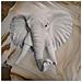 Scultura Murale In Resina Di Elefante Bianco - Decorazione Elegante Per Casa 20x9x21,5cm - Foto miniatura 3