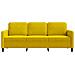 Divano A 3 Posti Giallo 180 Cm In Velluto - Foto miniatura 3