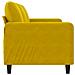 Divano A 3 Posti Giallo 180 Cm In Velluto - Foto miniatura 4
