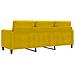 Divano A 3 Posti Giallo 180 Cm In Velluto - Foto miniatura 5